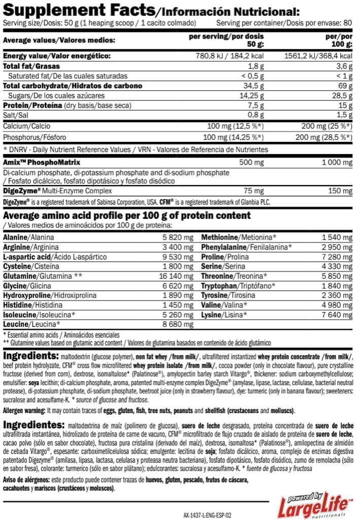 CarboJet Gain - 4kg Schokolade Amix Nutrition 4/4