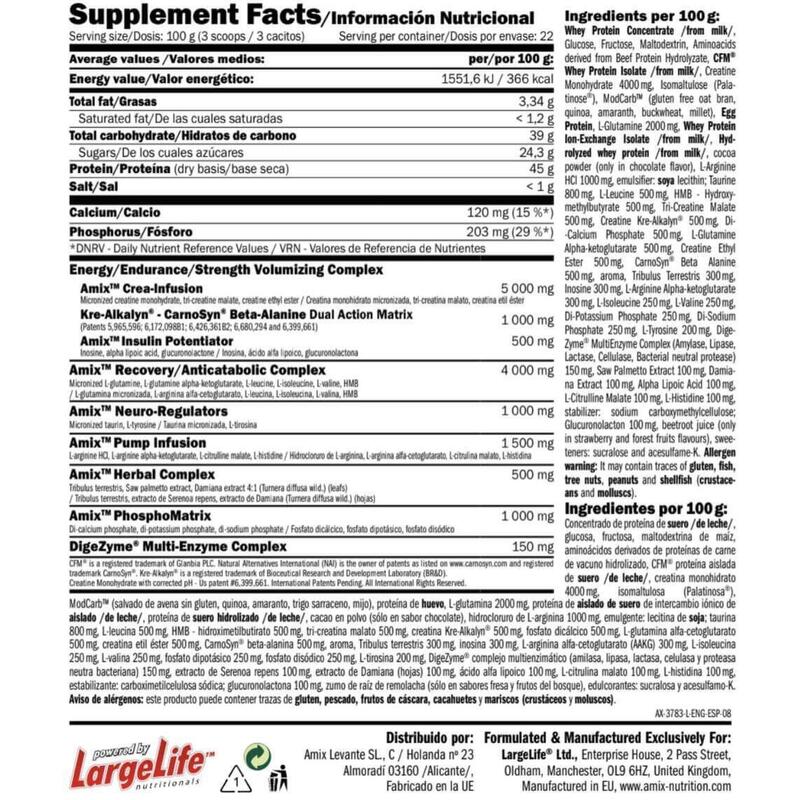 Anabolic Masster - 2.2 kg Fruits Rouges de Amix Nutrition