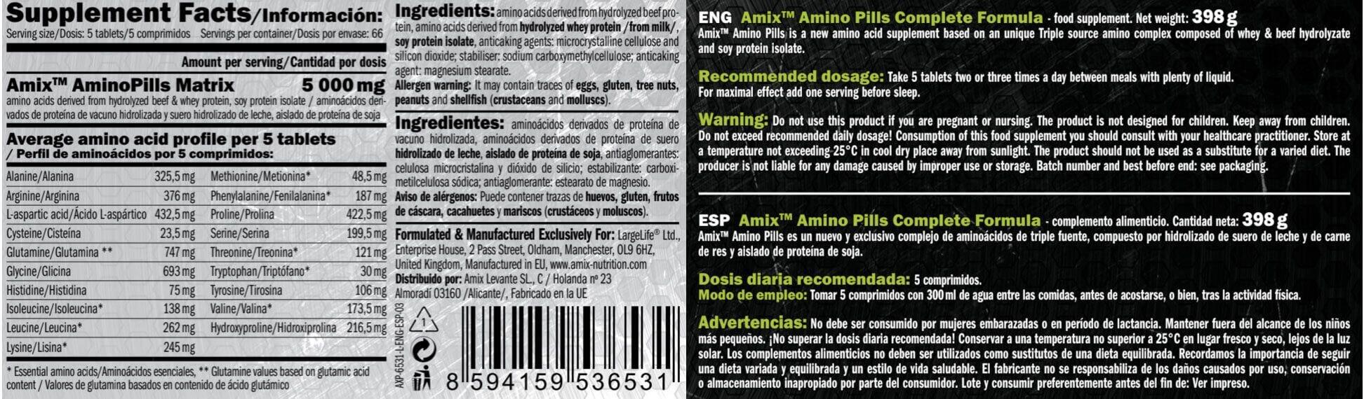 Amix Amino Pills 330 tabl 4/4