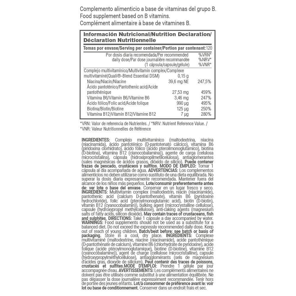 B-Complex DSM® (Vitamine B-complex) - 120 plantaardige capsules MASmusculo 5/5