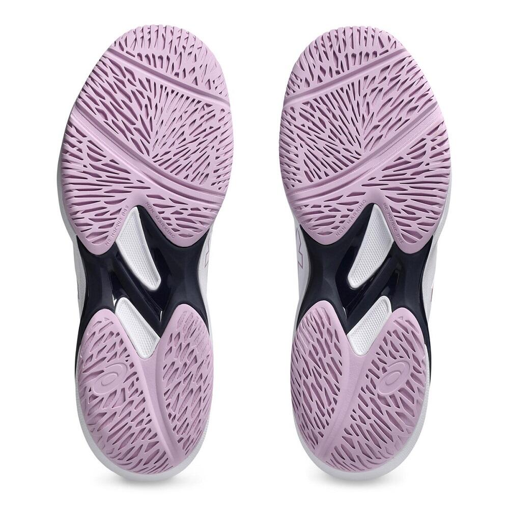 ASICS Solution Swift FF Womens Tennis Shoes - White/Lilac 3/4