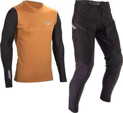 MTB-Komplettanzug 1.0, bequem und atmungsaktiv Braun Herren