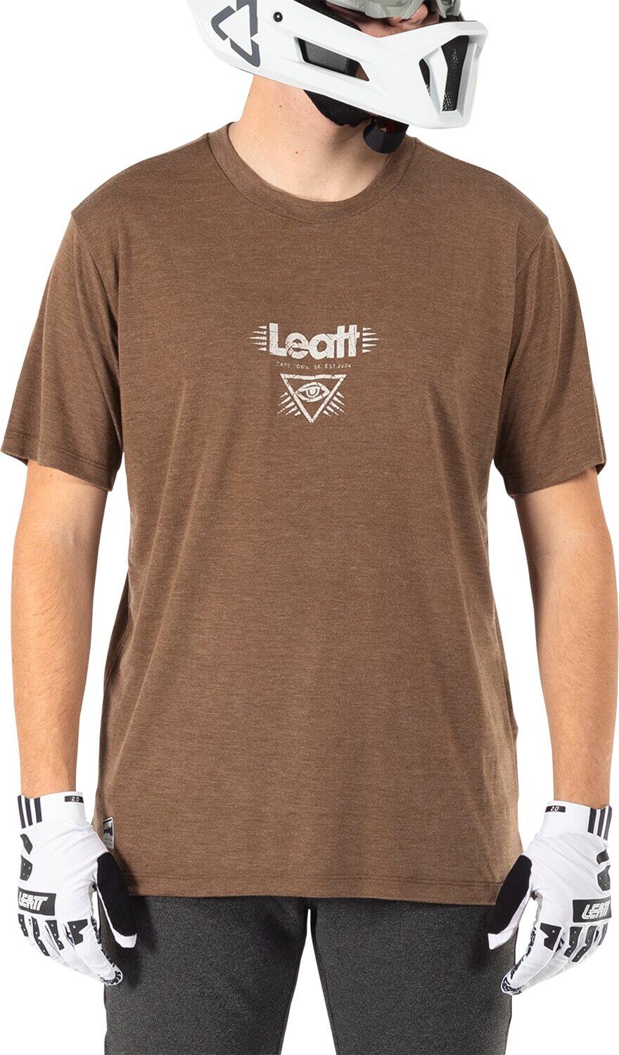 Camiseta MTB Gravity 1.0 elástica y de tejido Tencel marrón para hombre 4/8