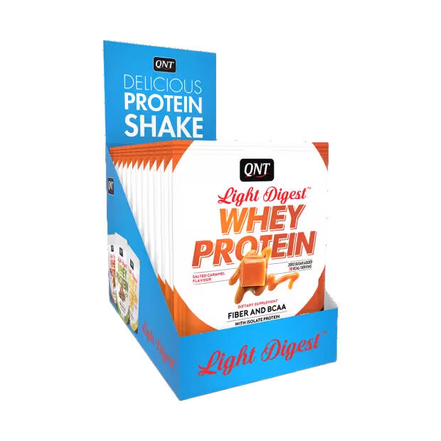 QNT Whey Light Digest gluten-free protein rich in BCAAs and fibres