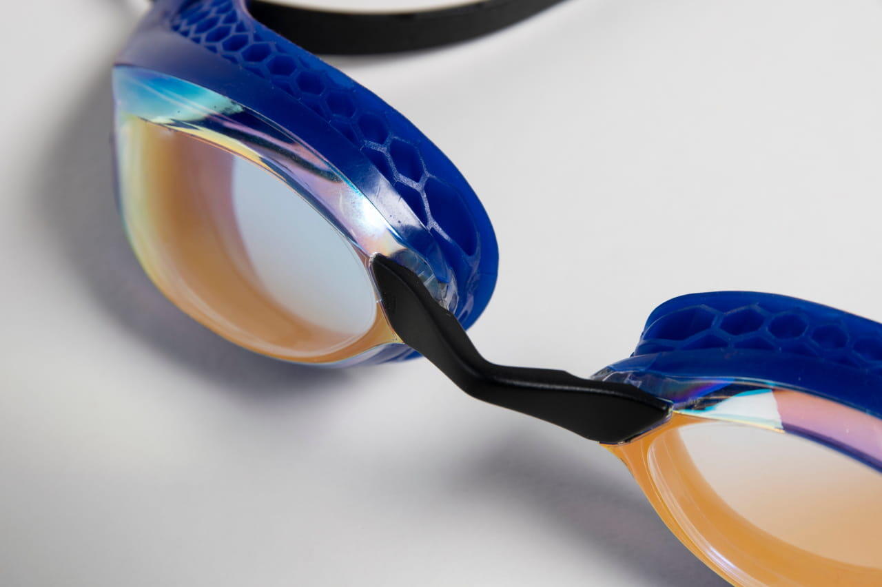 Lunettes de natation Arena Airspeed Mirror Jaune Cuivre/Bleu 7/7