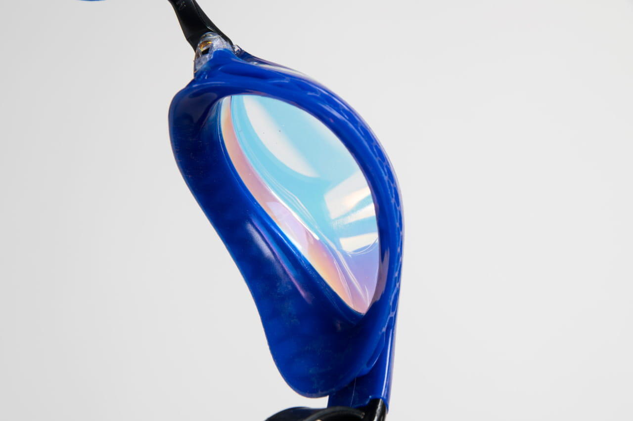 Lunettes de natation Arena Airspeed Mirror Jaune Cuivre/Bleu 6/7