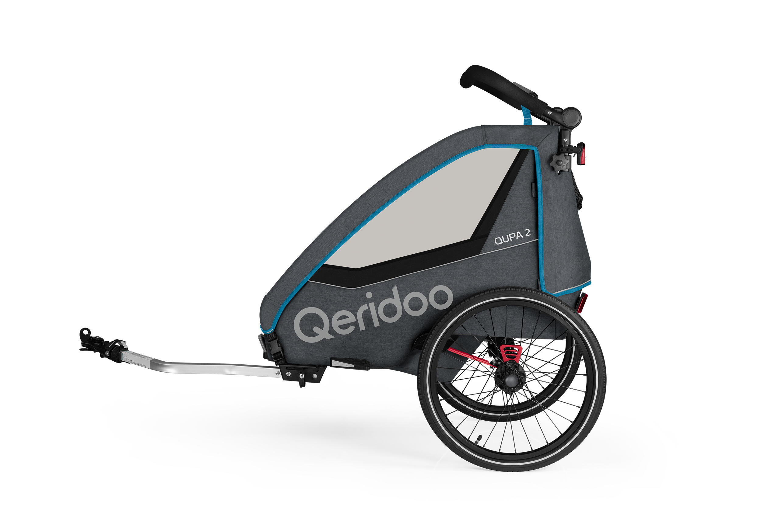 Qeridoo Fahrradanhänger QUPA 2 Blue 3/5