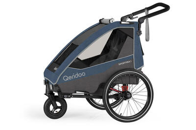 Qeridoo Fahrradanhänger Sportrex 1 Limited Edition Jeans Blue