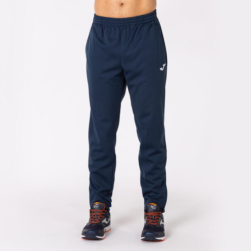Pantaloni lungi cardați bleumarin S