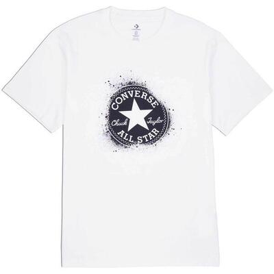Maglietta Converse Spray Paint Tee. Bianca. Unisex