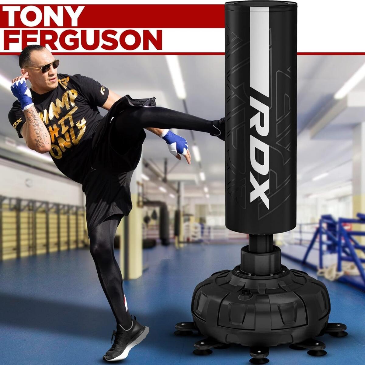 Free standing punching bag F6 + gloves – White 3/8