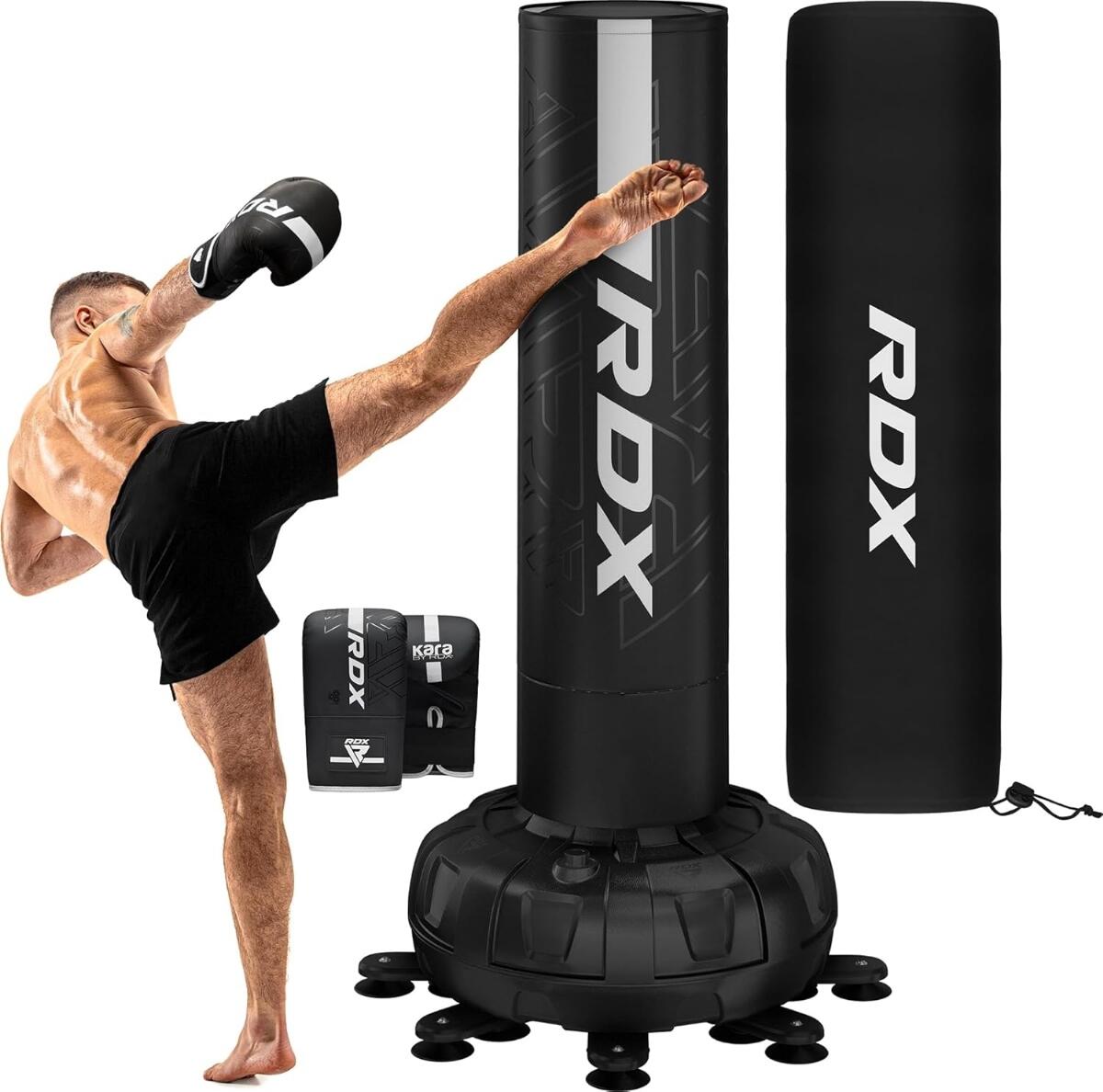 Set sac box podea RDX F6 6FT Kara cu mănuși incluse, alb
