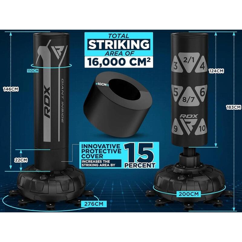 Volně stojící terčový boxovací pytel KT Ronin F6 s rukavicemi
