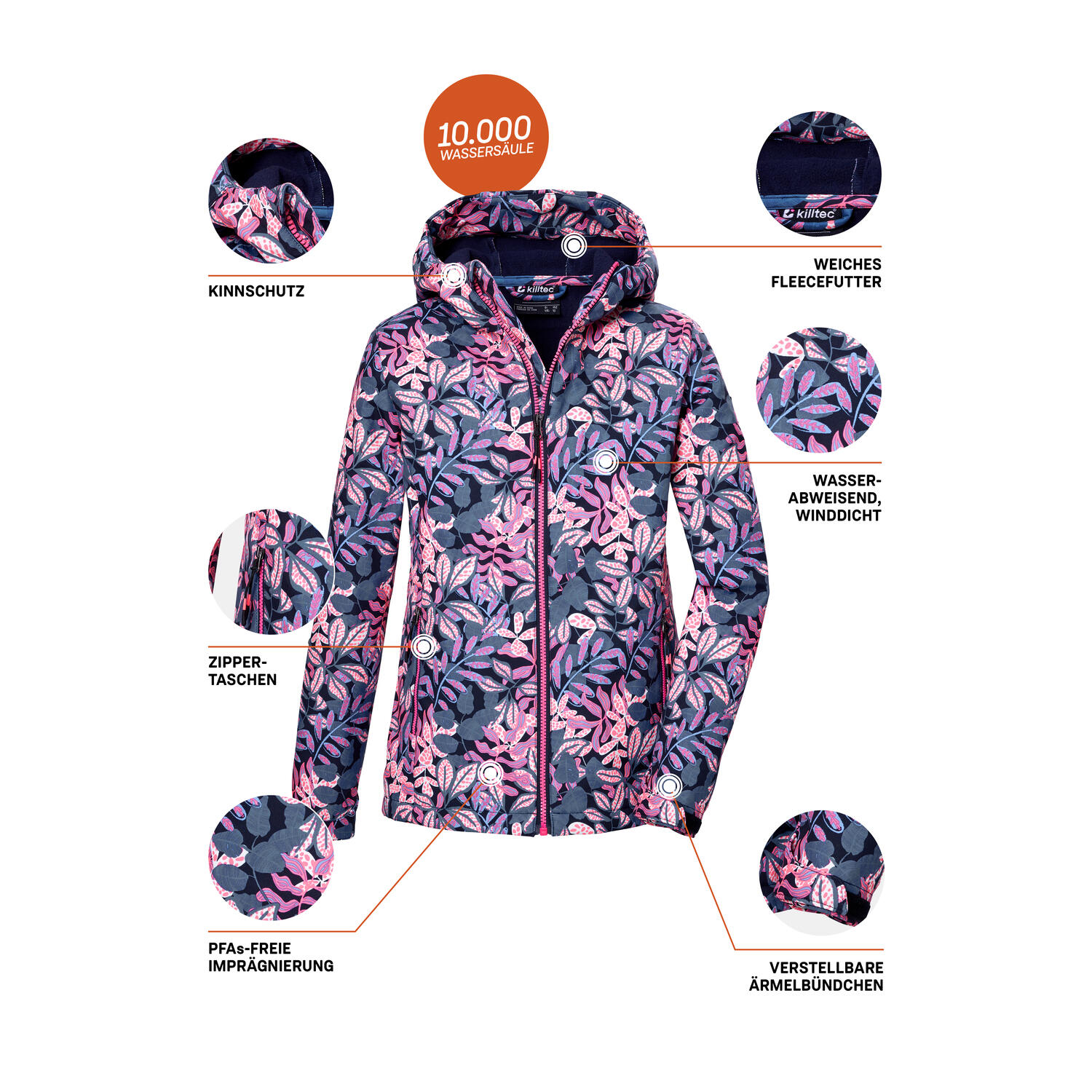 Kinder, Mädchen Softshelljacke KOS 135 6/7
