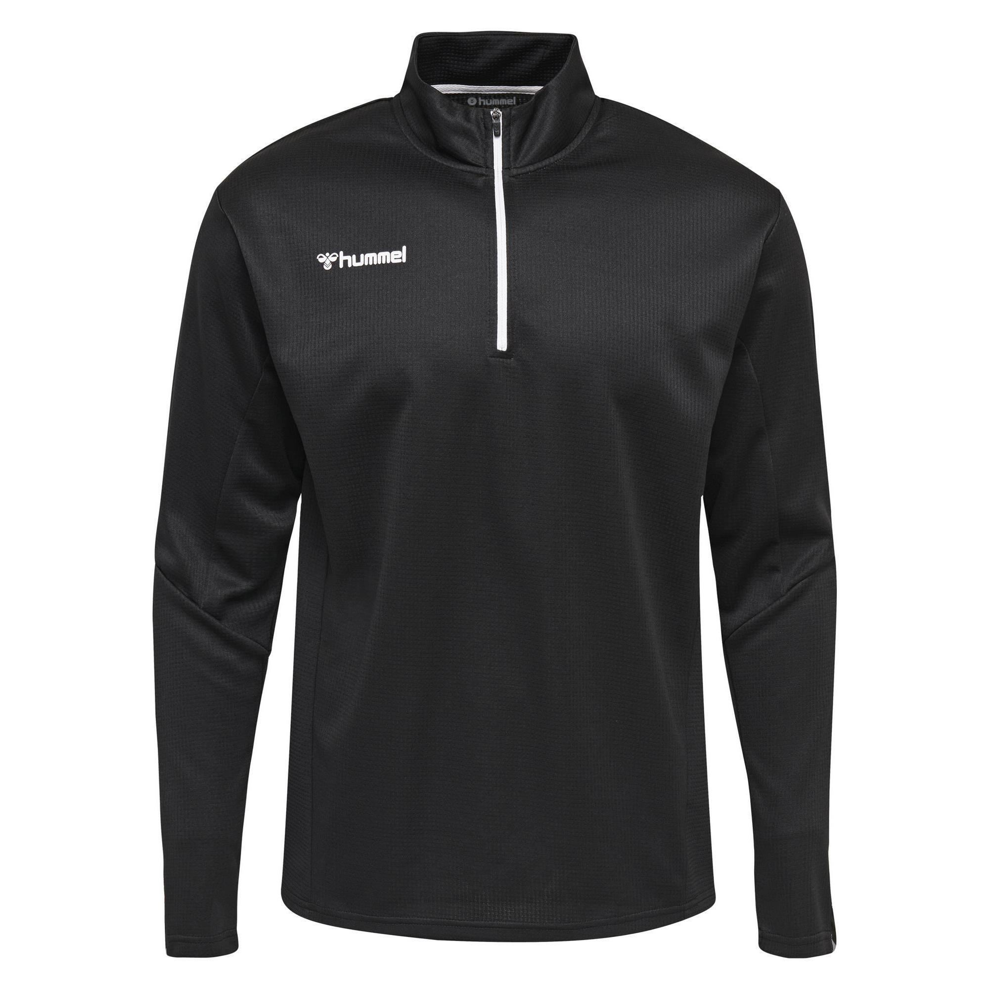 Hummel - Demie-fermeture Éclair Zip Sweat-shirt Hmlauthentic Enfant Hummel - Sweat-shirt - Blanc|noir -  6 À 8 Ans - Decathlon