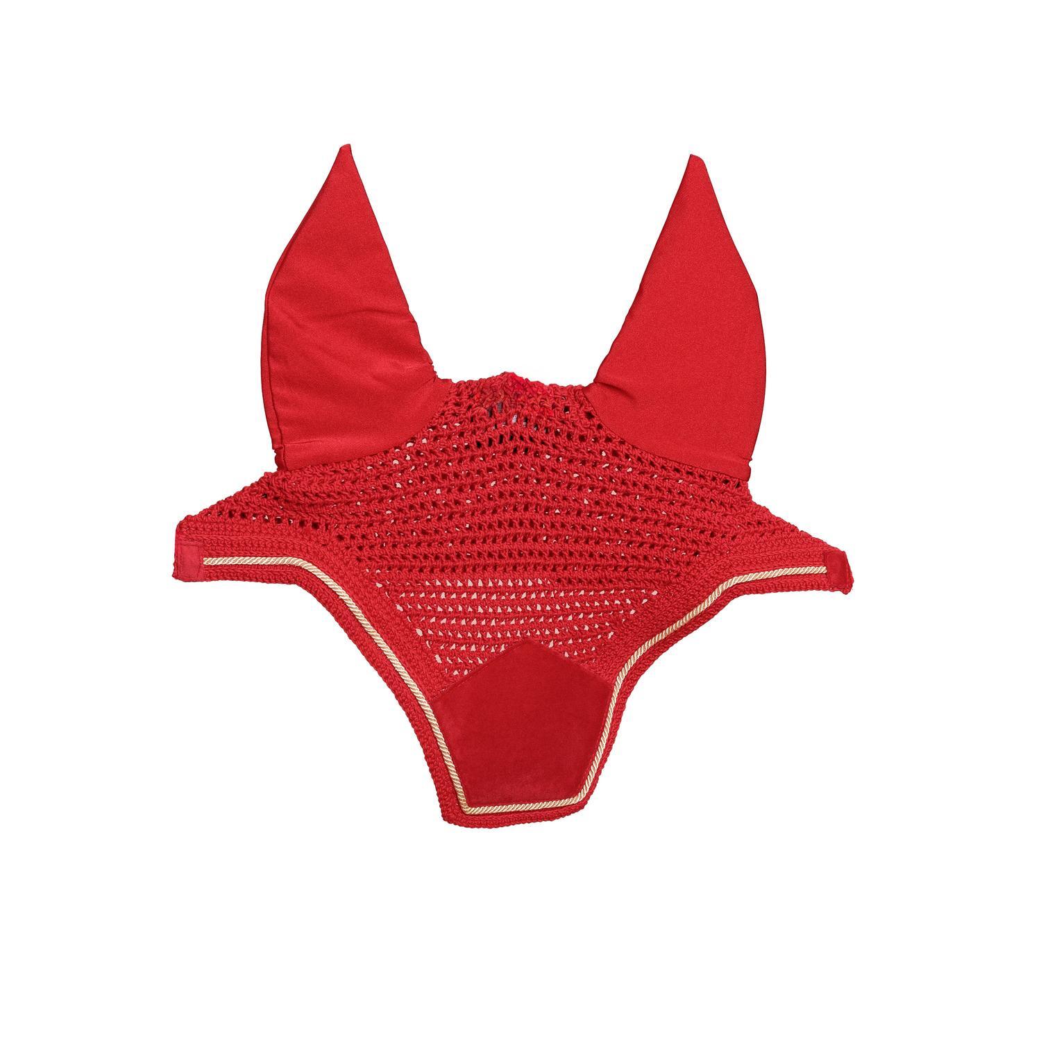Kentucky Horsewear - Bonnet Anti-mouche Wellington Velvet Rouge - Bonnet Cheval - Rouge - Fs - Decathlon