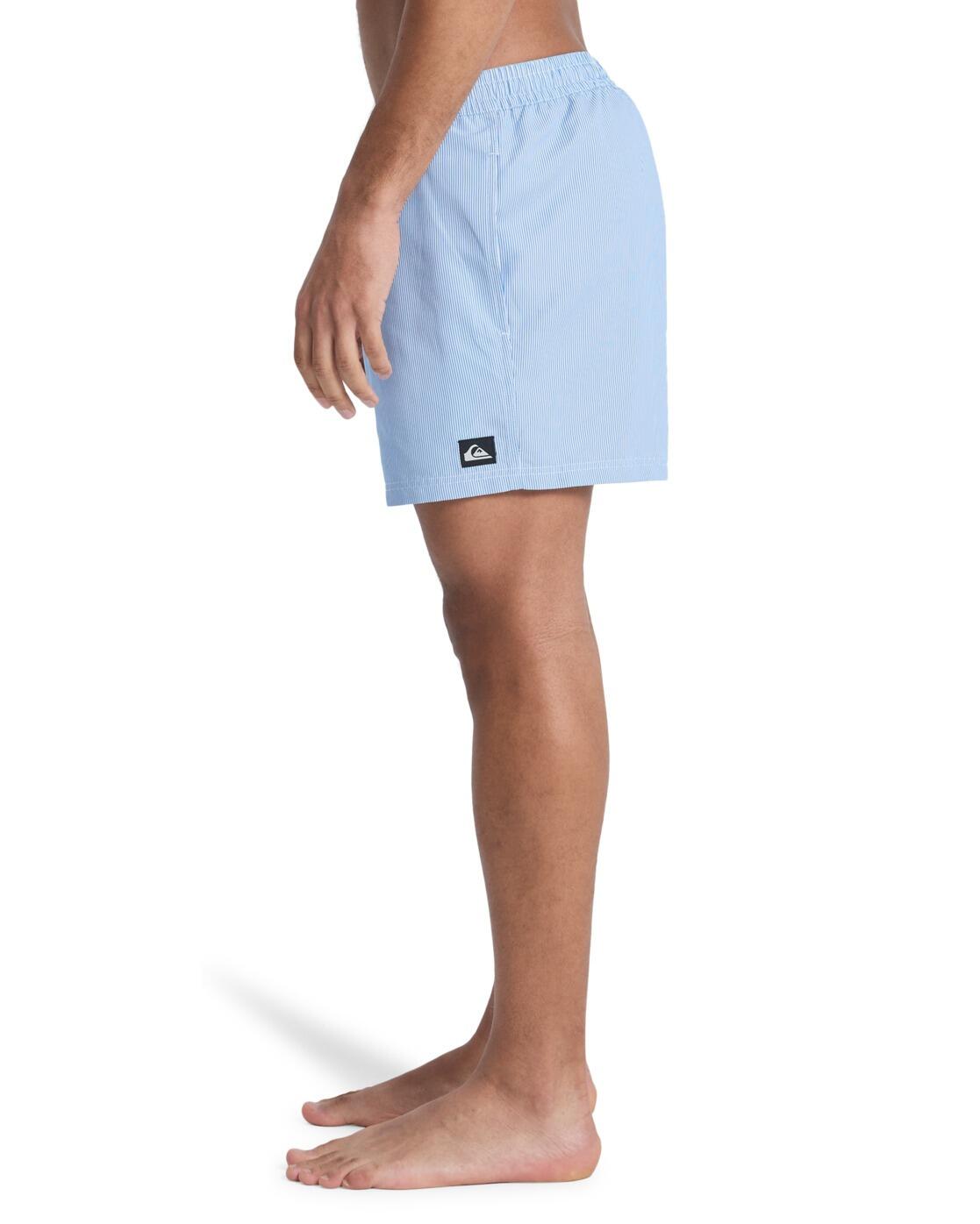 Calção de banho Quiksilver Everyday Deluxe Volley 15 branco e azul 4/7