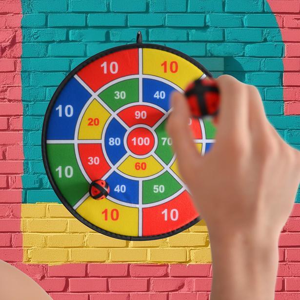 Zestaw do darta Enero Toys dla dzieci i 3szt piłeczki na rzepy 3/3