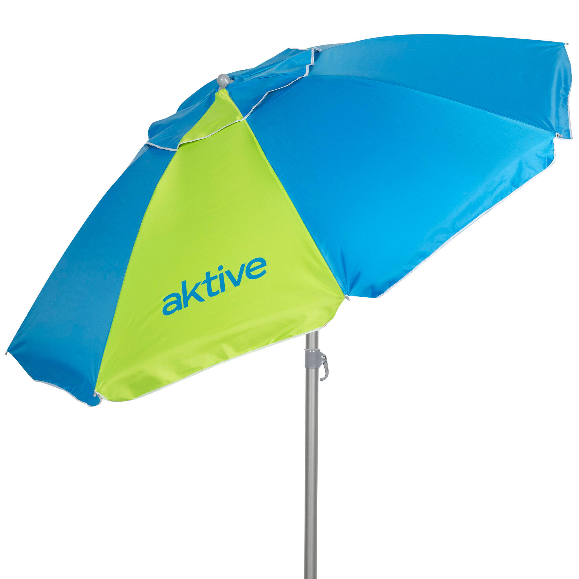Aktive - Parasol De Plage 8 Baleines, 220 Cm, Bleu Et Vert (livraison Aléatoire) - Parasol - Bleu - Taille Unique - Decathlon