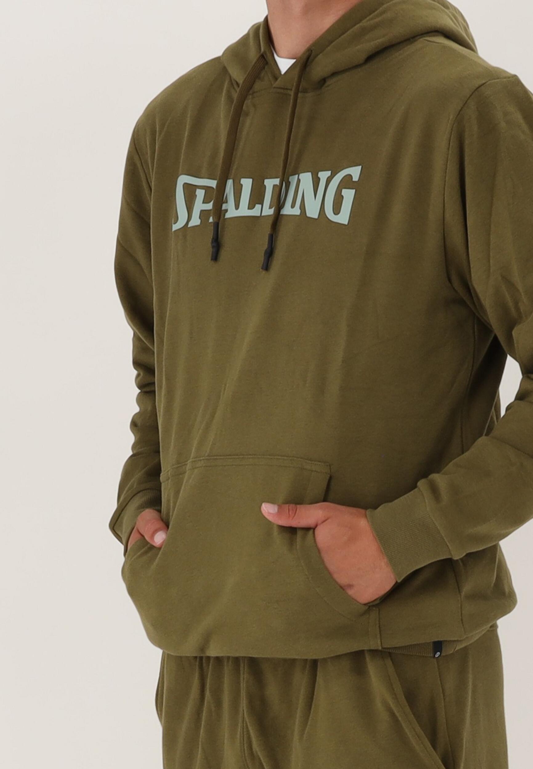 HOODIE HOMME DE BASKET khaki-light green Spalding 4/5