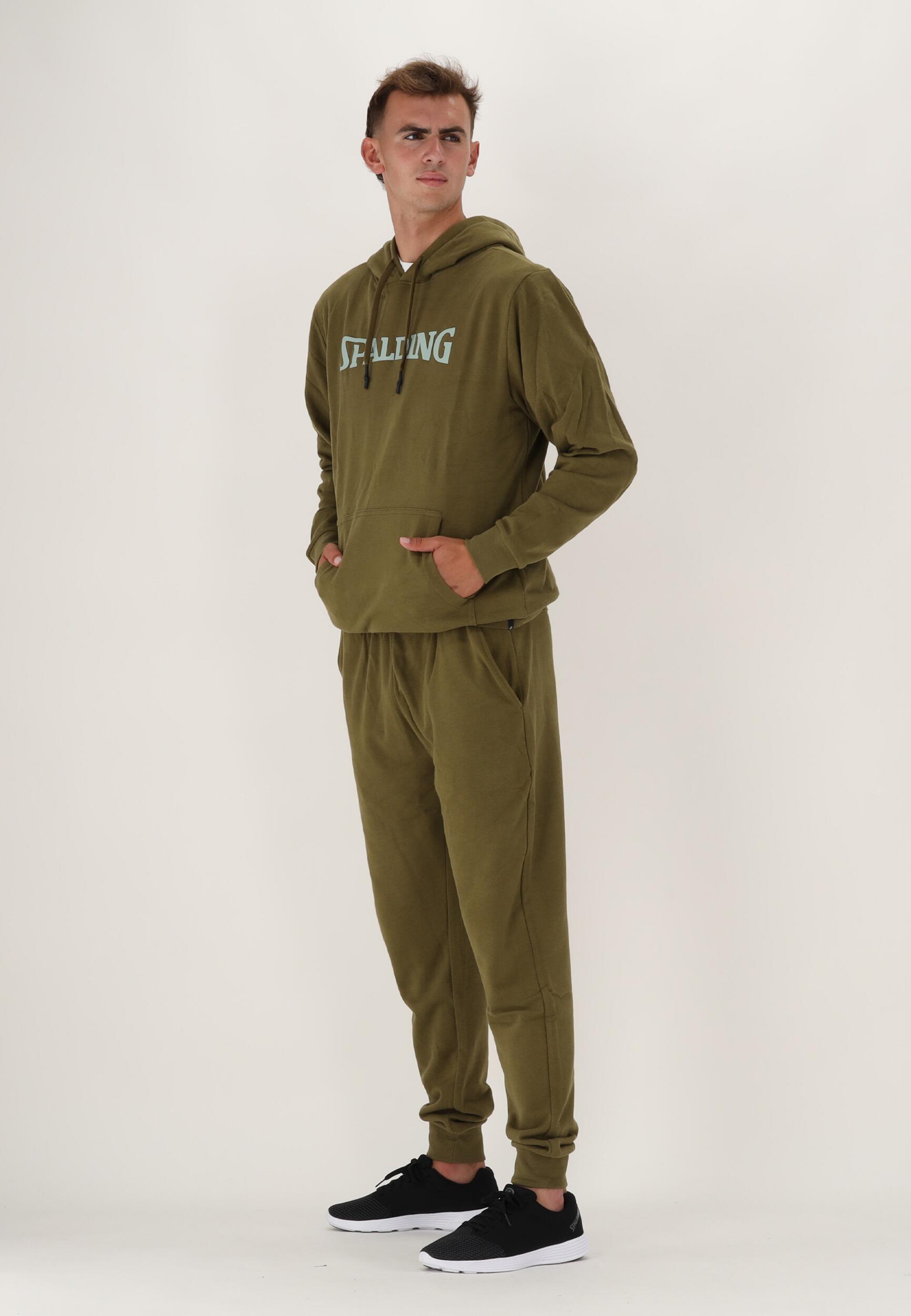 HOODIE HOMME DE BASKET khaki-light green Spalding 5/5