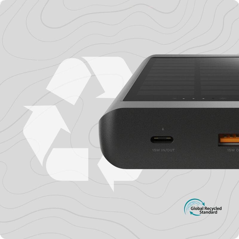 XTORM  Powerbank solarny Go2 10.000 mAh 15W Czarny