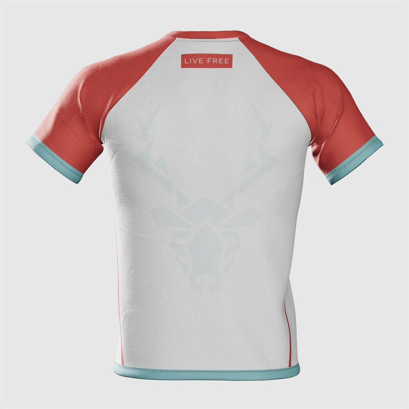 Hardloopshirt met korte mouwen voor heren Avus Rood Blauw 6/7