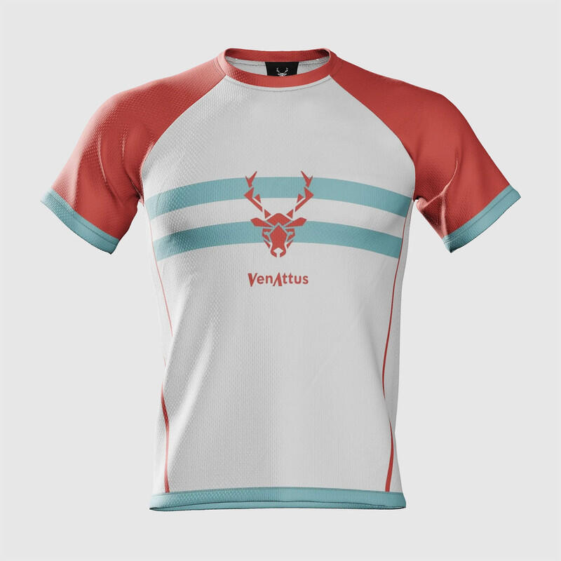 Hardloopshirt met korte mouwen voor heren Avus Rood Blauw 4/7