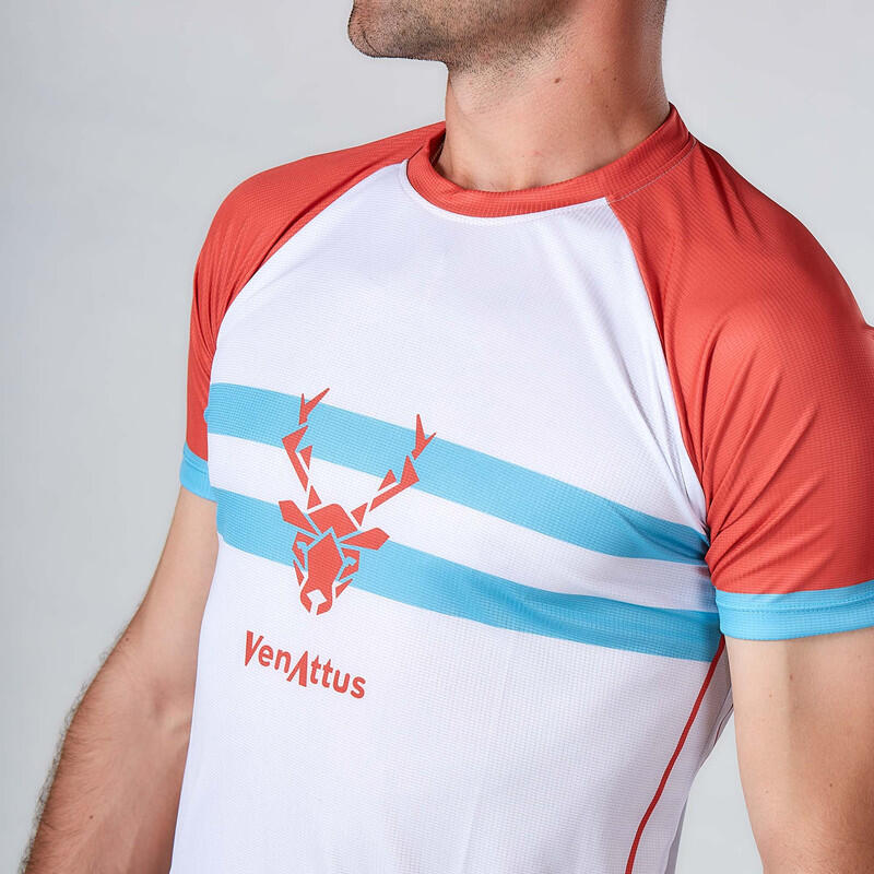 Hardloopshirt met korte mouwen voor heren Avus Rood Blauw 2/7