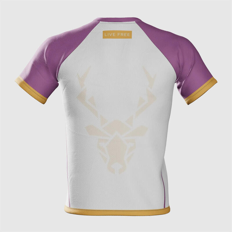Maglia Running Trail uomo Senape Viola 6/7