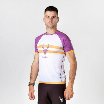 T-shirt de Running Trail Homme Violet Moutarde