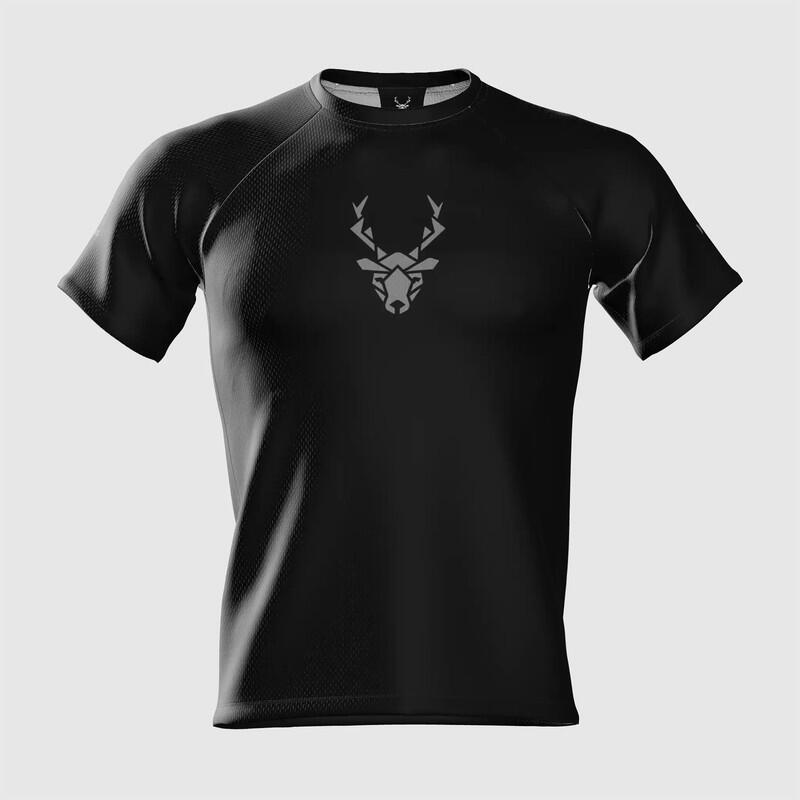 Hardloopshirt met korte mouwen voor heren Herba Zwart 4/7