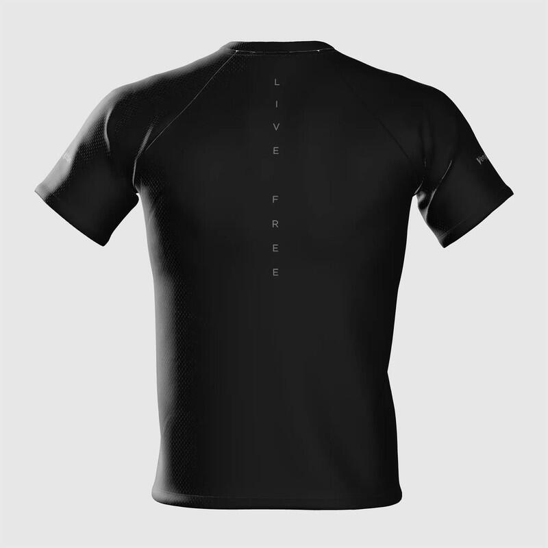 Hardloopshirt met korte mouwen voor heren Herba Zwart 6/7