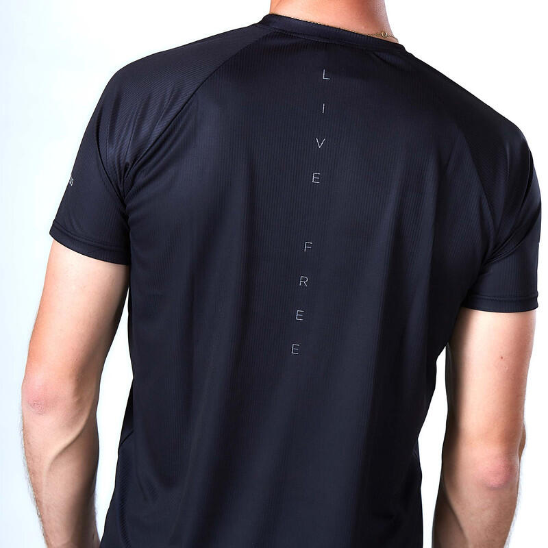 Hardloopshirt met korte mouwen voor heren Herba Zwart 3/7