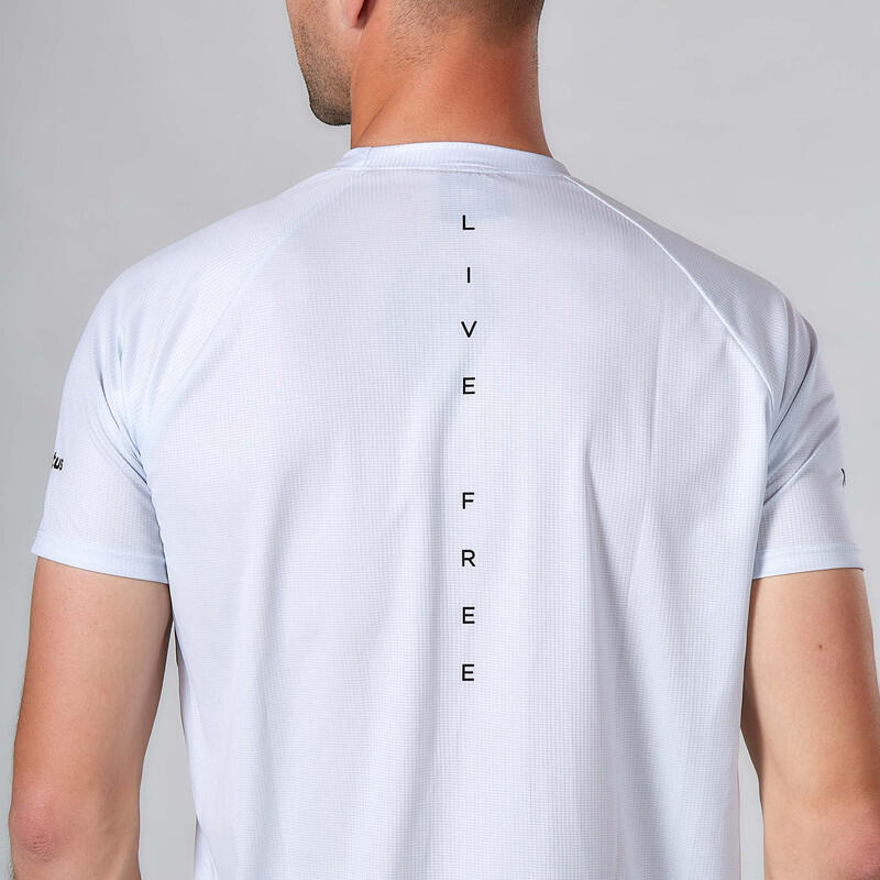 Camiseta de Running Trail para Hombre Venattus Herba Blanco Técnica 3/7