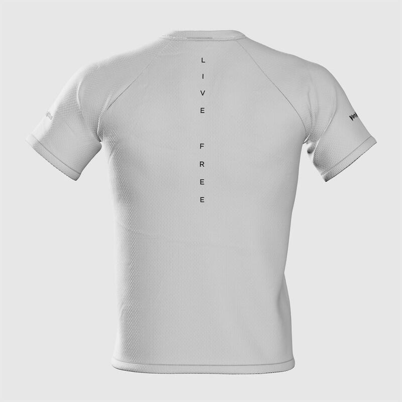 Camiseta de Running Trail para Hombre Venattus Herba Blanco Técnica 6/7