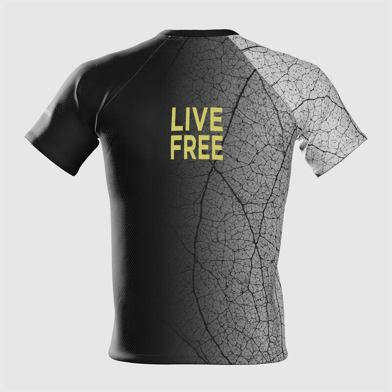 Hardloopshirt met korte mouwen voor heren Jerge Zwart Wit 6/7
