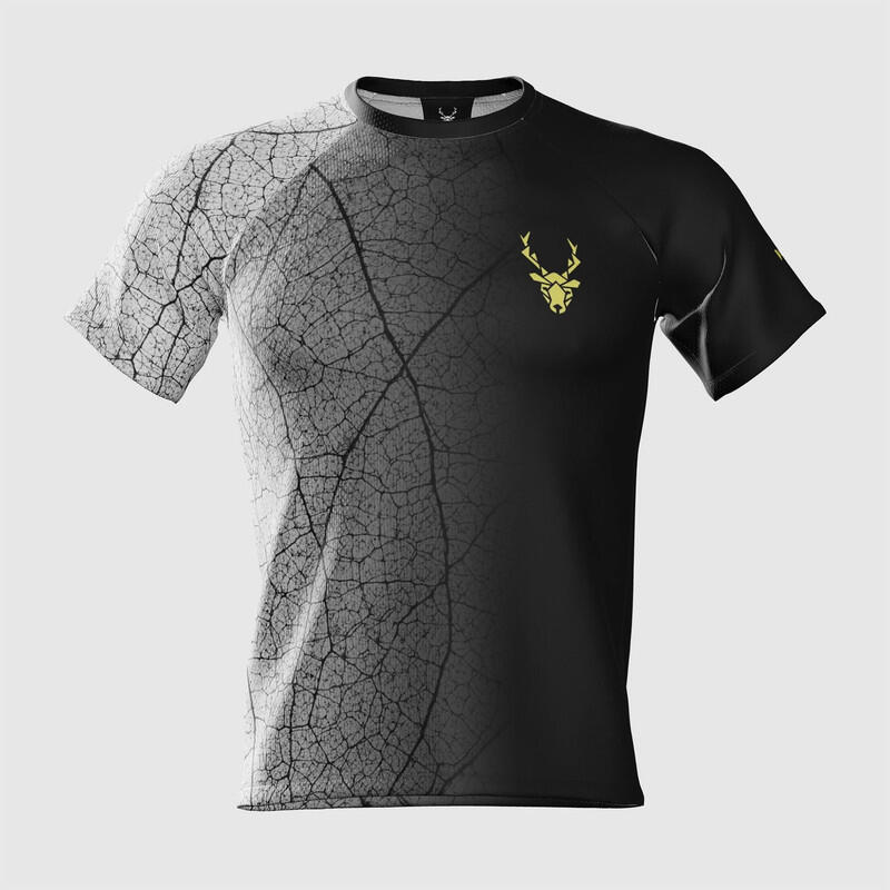 Hardloopshirt met korte mouwen voor heren Jerge Zwart Wit 4/7