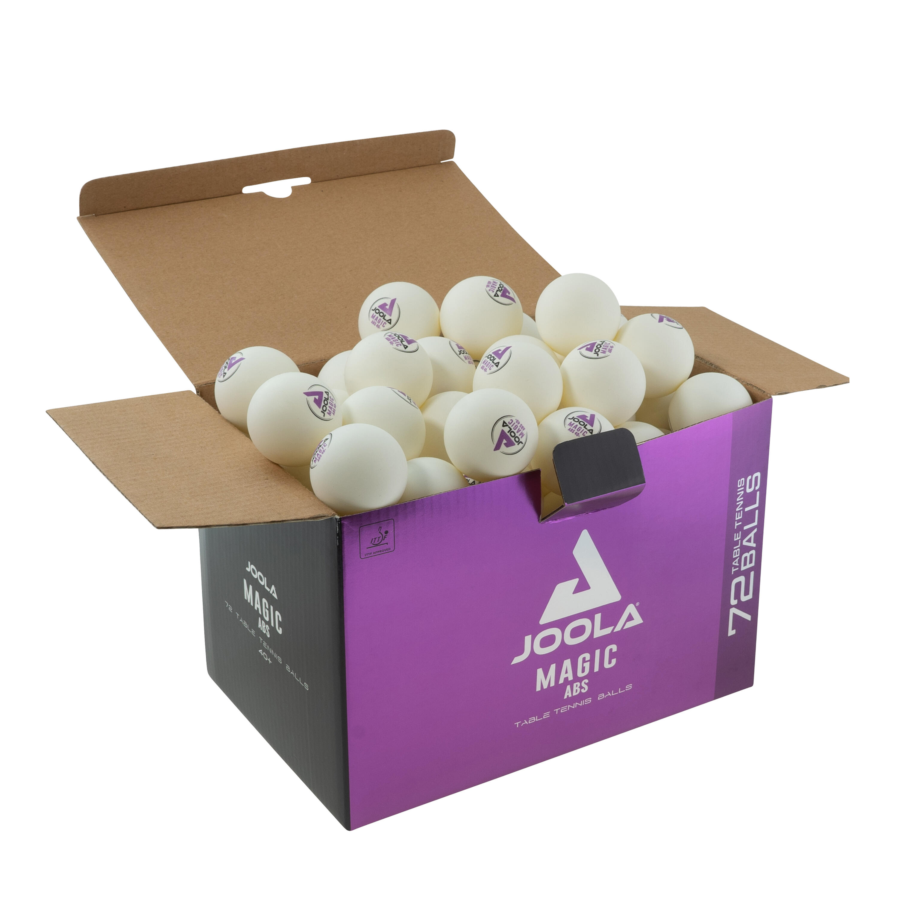 JOOLA AFELTENNISBALLEN MAGIC ABS 40+ X72 WIT