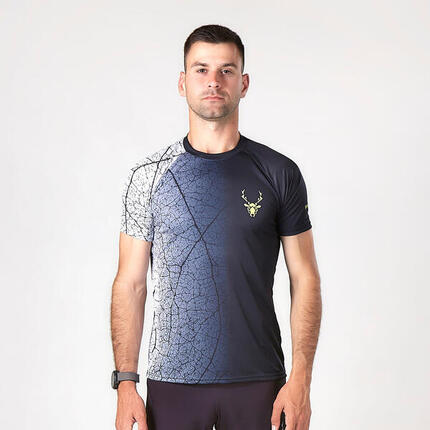 T-shirt de Running Trail Homme Jerge Noir Blanc