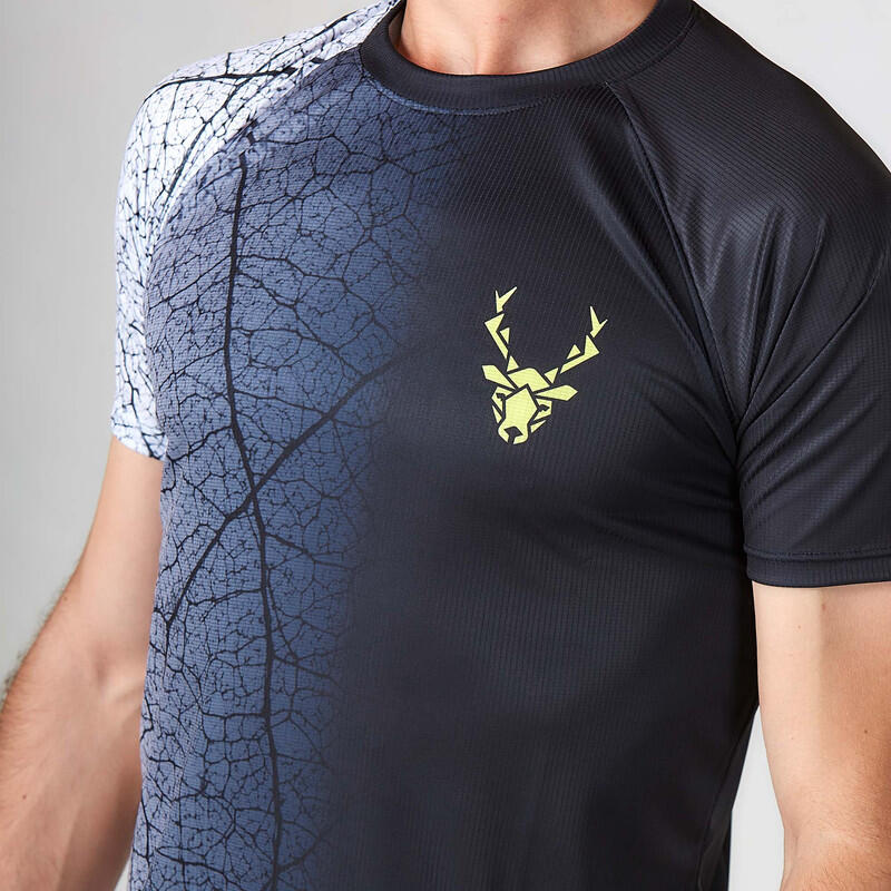 Hardloopshirt met korte mouwen voor heren Jerge Zwart Wit 2/7