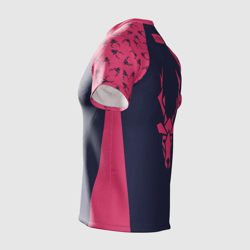 Camiseta de Running para Hombre Venattus Guin Guin Azul Rosa Técnica 5/7