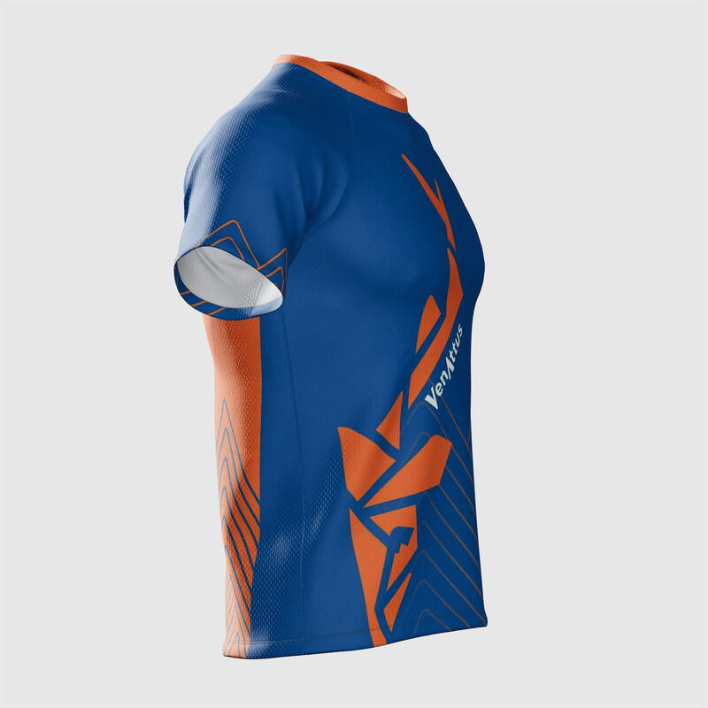 Maglia Running Trail uomo Jano Blu Arancione 5/7