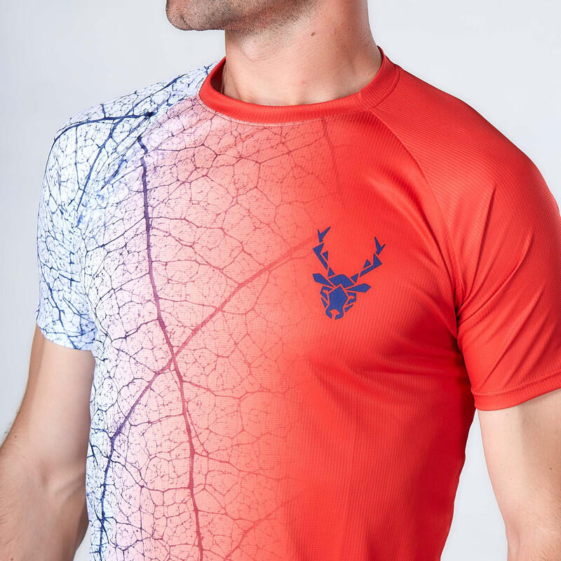 Camiseta de Running para Hombre Venattus Jerge Rojo Azul Técnica 2/7