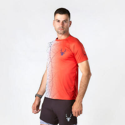 Maglia Running Trail uomo Jerge Rosso Bianco