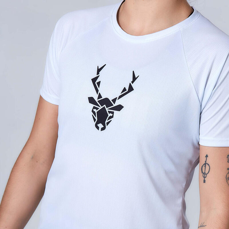 T-shirt de Running Trail Femme Herba Blanc 2/7