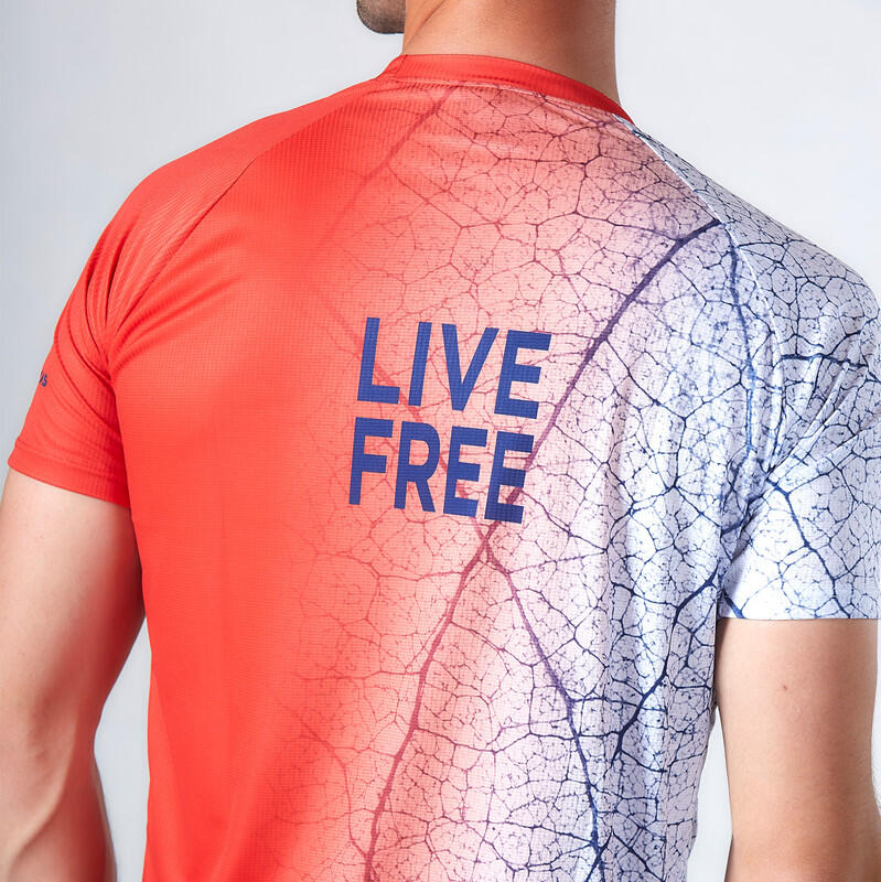 Camiseta de Running para Hombre Venattus Jerge Rojo Azul Técnica 3/7
