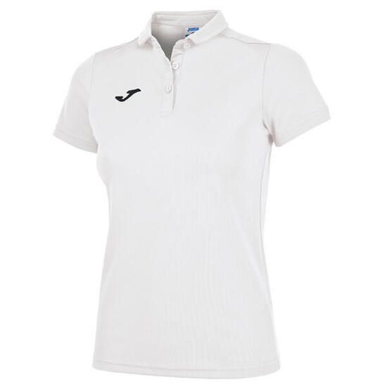 Polo Manches Courtes Football Femme Joma Hobby Blanc