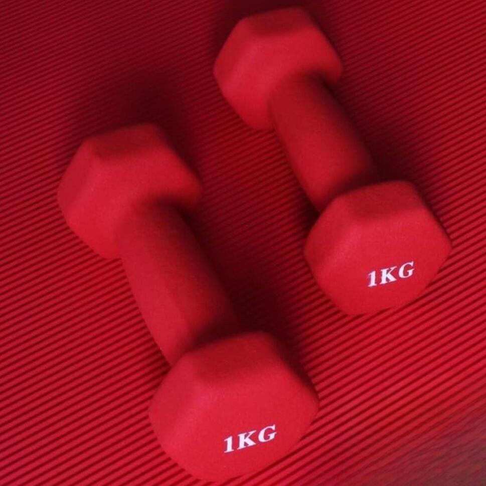Hantelka 1 kg X-sport- czerwony 2 szt.