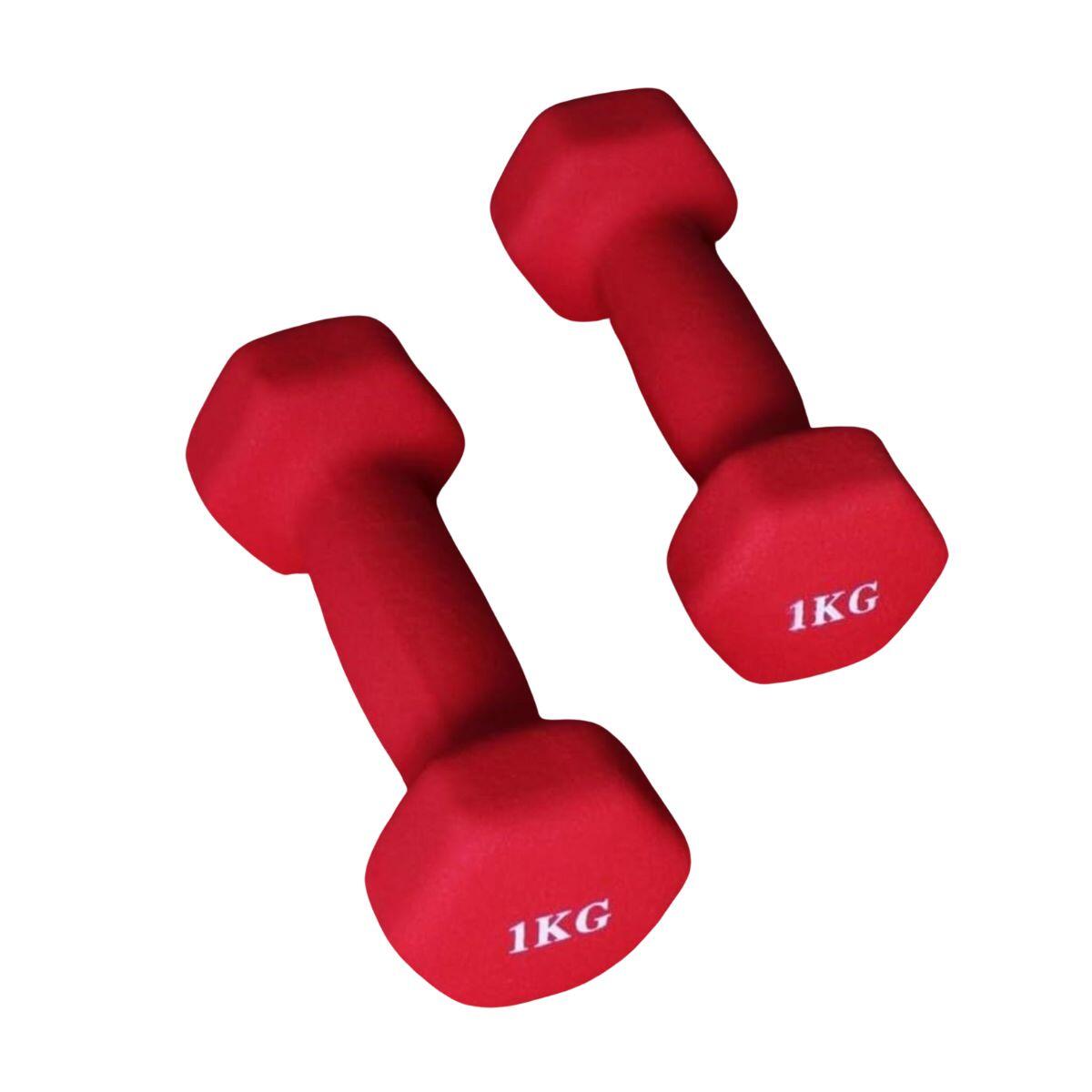 Hantelka 1 kg X-sport- czerwony 2 szt.